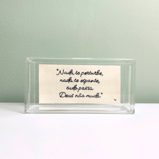 NADA TE PERTURBE, NADA TE ESPANTE 16X8CM