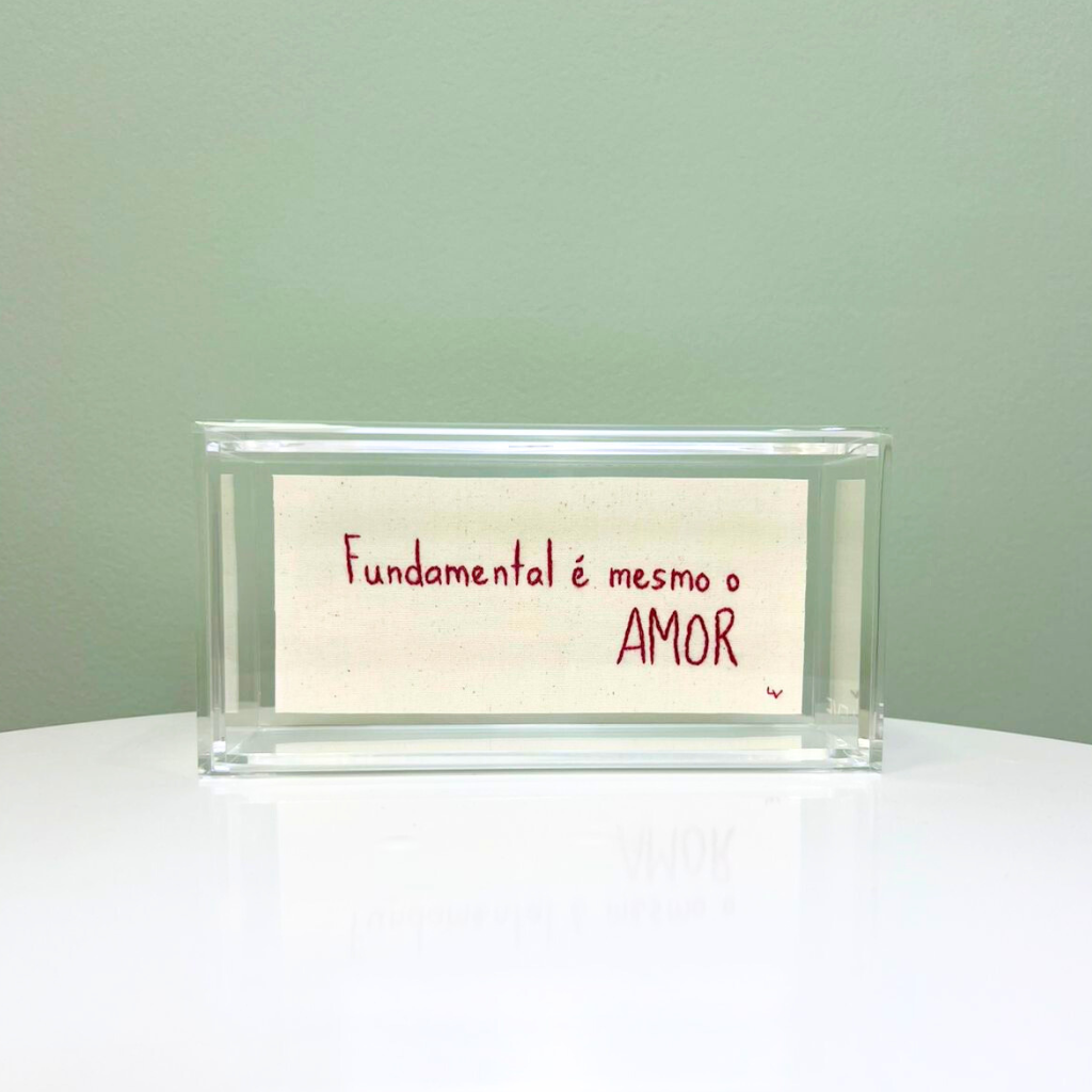 FUNDAMENTAL É MESMO O AMOR 16X8CM