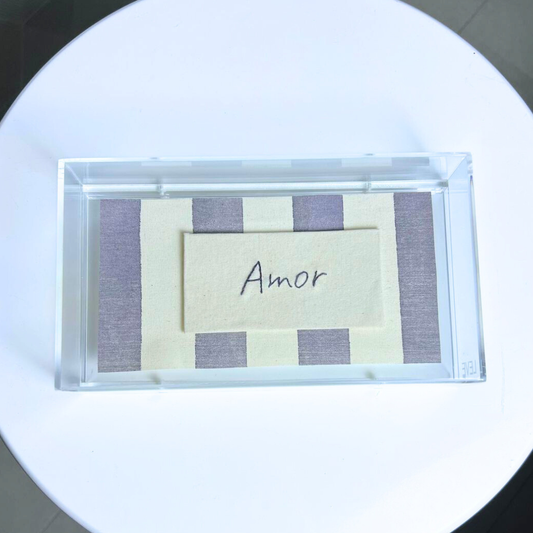 AMOR - BORDADO + AQUARELA 22.5X12.5CM