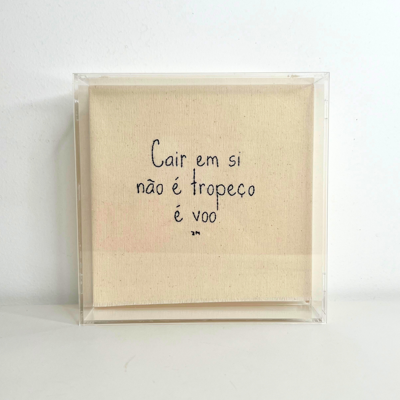 CAIR EM SÍ NÃO É TROPEÇO, É VOO 18X18CM