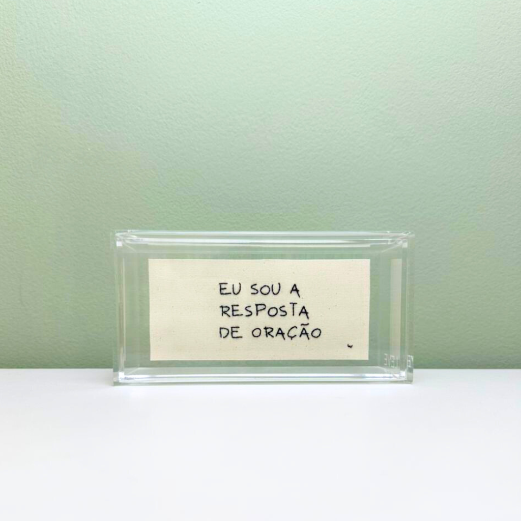 EU SOU A RESPOSTA DA ORAÇÃO 16X8CM