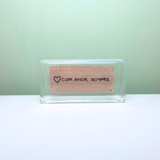 COM AMOR, SEMPRE 16X8CM