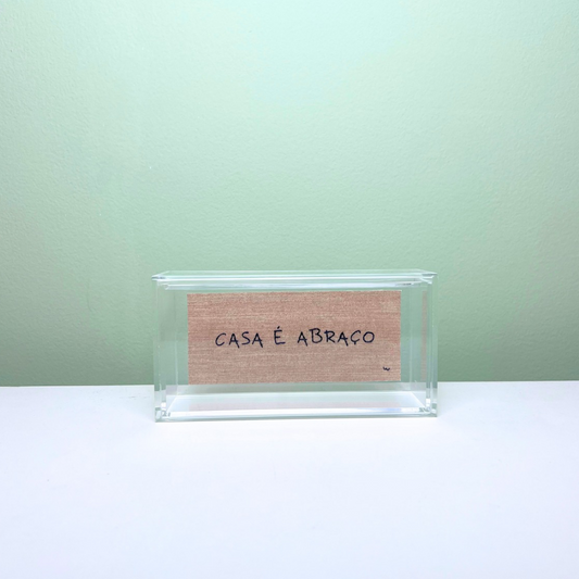 CASA É ABRAÇO 16X8CM